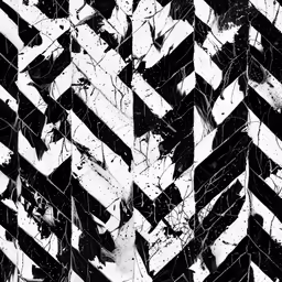 some very artistic black and white squares with leaves on it