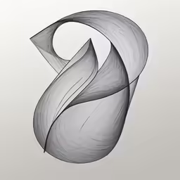 an abstract drawing in black and white