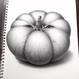 a drawing of two apples in half