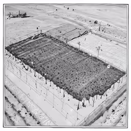 a very large field that is covered in sand