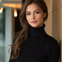 a woman leaning up against a wall