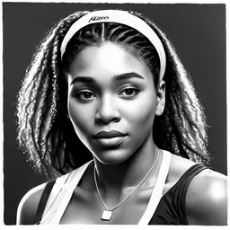 a portrait with a woman with braids on