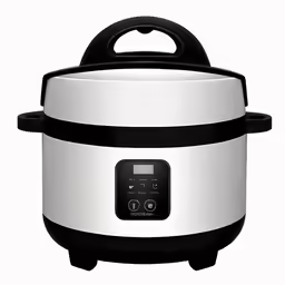 a white and black electric pressure cooker