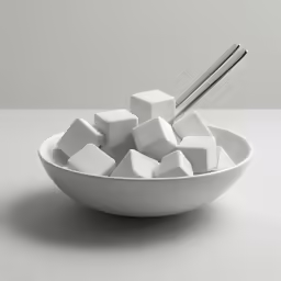 marshmallows in a bowl with two forks in the middle