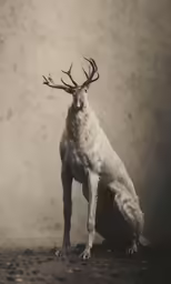 the large dog is posing for a photo