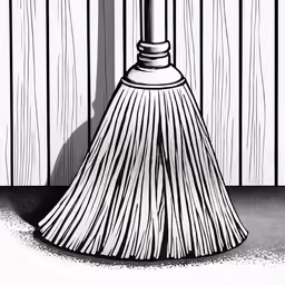 a dust mop is shown on the floor with its head tilted toward the wall
