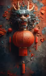 this is an artistic photograph of a dragon statue