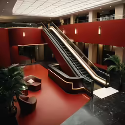 a photo of a stairway way in a building