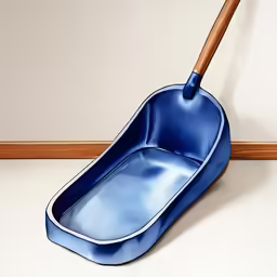 a blue umbrella laying on top of a white floor