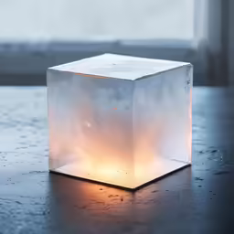 a white candle that is lit on the table