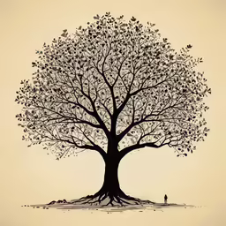 the tree is made up of many butterflies