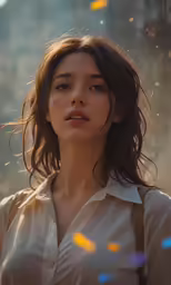 a close up of a person wearing a shirt