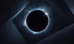 a solar eclipse taken from the sky
