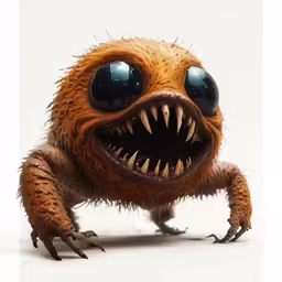 an adorable looking monster with large eyes and large teeth