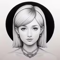 a portrait of a girl in a hat