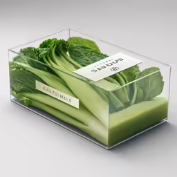 a clear box filled with cucumber cut in half