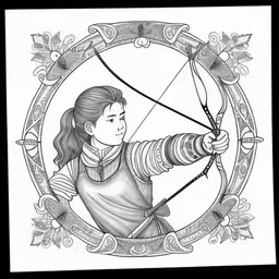 a woman holding onto a bow with an arrow,an image of girl holding a bow and arrow