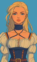an illustration of a blonde haired girl