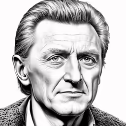 a portrait drawing of the star trek general harrison