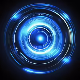 an abstract blue light background with many bright spots