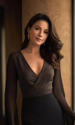 a woman in a dress posing in an image
