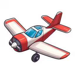a cartoon airplane is flying in the sky