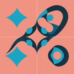 a black and blue design is on a pink background,some blue lines that are on the floor