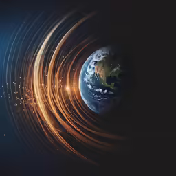 a photo of the earth taken from space