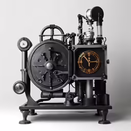 an odd looking machine that has various parts
