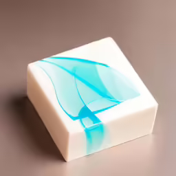 the square vase is designed to mimic a sea like pattern on it