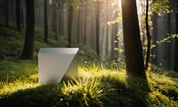 an object sits in the middle of a grassy area