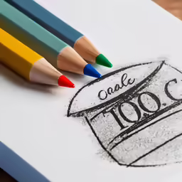 two pencils that are sitting on top of a paper
