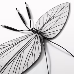 a black and white photo of a sculpture made from a leaf