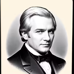 a black and white photo of a man wearing a tuxedo