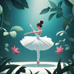 a ballerina is practicing her ballet moves