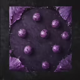 a close up of a doughnut and purple frosting