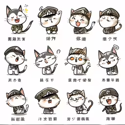 some kind of cute cartoon characters with different expressions
