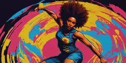 the tennis player is wearing blue and yellow,a drawing of a woman in a blue and yellow uniform