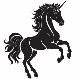 an icon of a horse running in the snow
