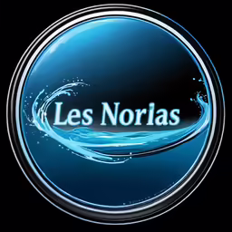 a sign on the side of a car that reads les norias