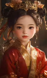 an asian girl dressed in a traditional costume