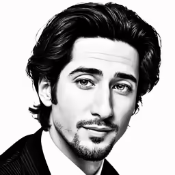 black and white photograph of a man in suit