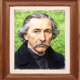 an old fashioned photo of a man in a black outfit