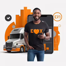 an african american man posing in front of a mobile phone