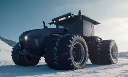 a large truck that is sitting in the snow