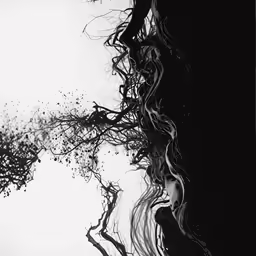 an image of some kind of art on a black and white background