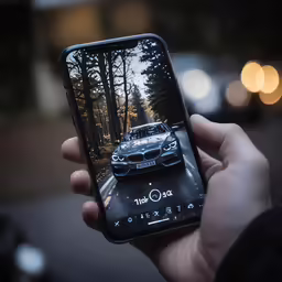 an app allows you to take images of your car