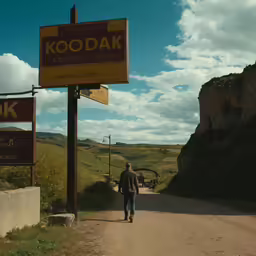 a road with street signs showing where to go