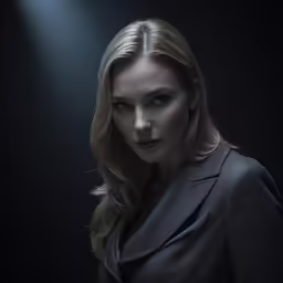the woman in the dark is staring at the camera