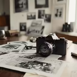 a digital camera sitting on top of papers